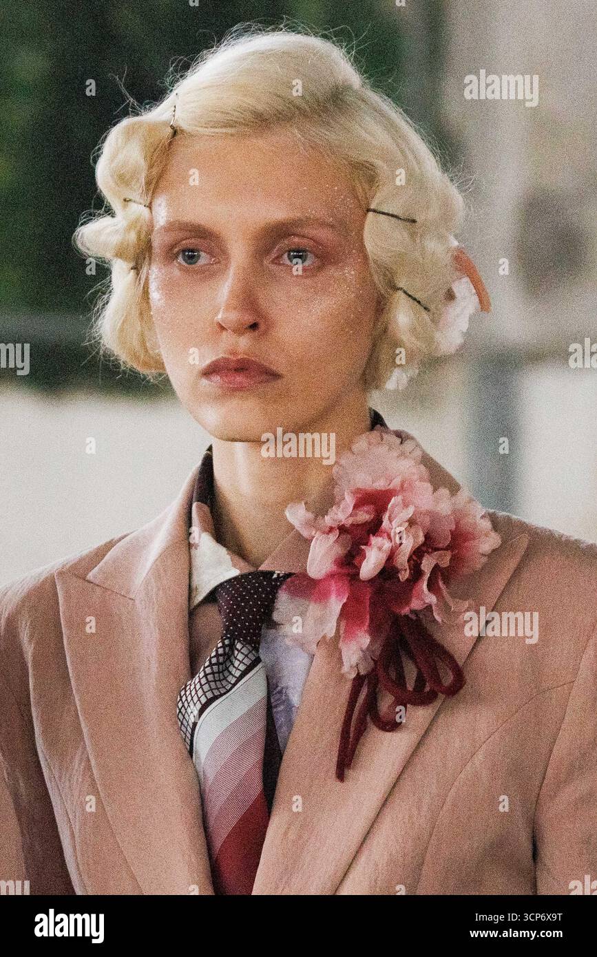 A model walks the runway at the Antonio Marras fashion show during the ...