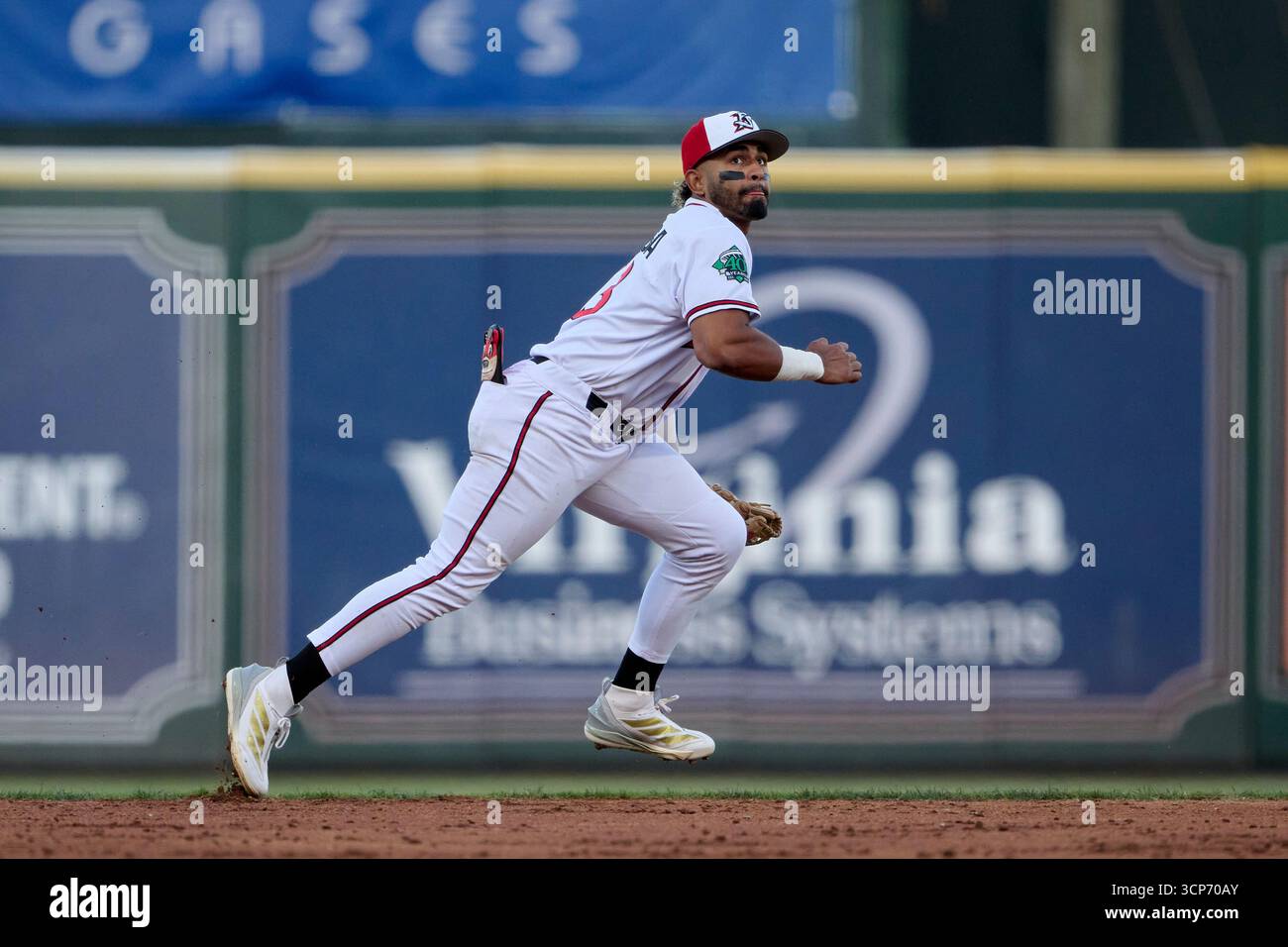 Richmond Flying Squirrels shortstop Aeverson Arteaga (13) fielding ...