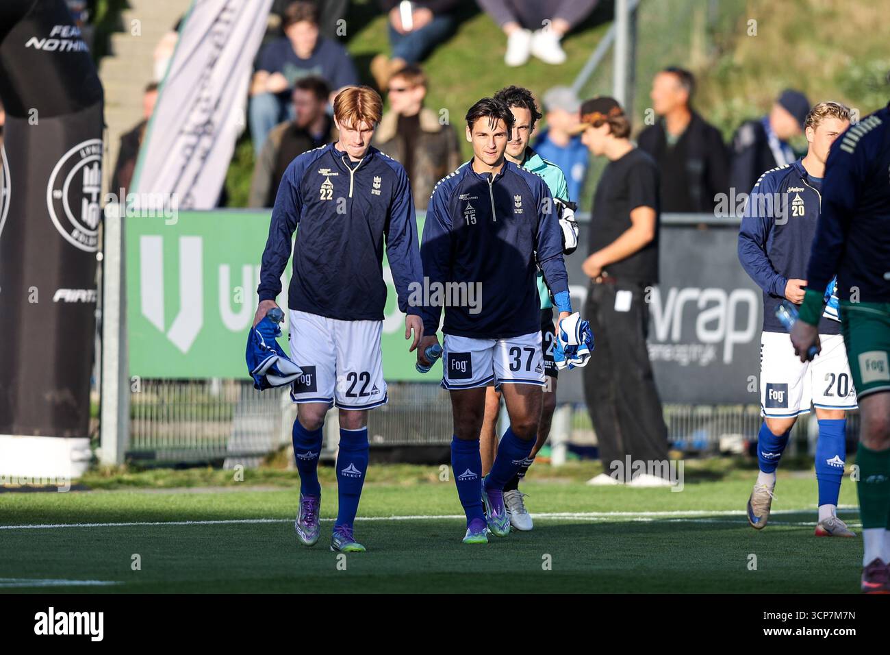 Lyngby, Denmark. 24th Sep, 2025. Peter Langhoff (22) and Aksel ...