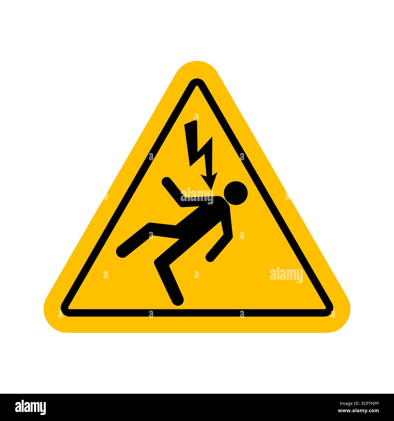 Electric Hazard Sign. High Voltage Danger Sign. Electrical Danger Sign. Vector Illustration. Stock Vector