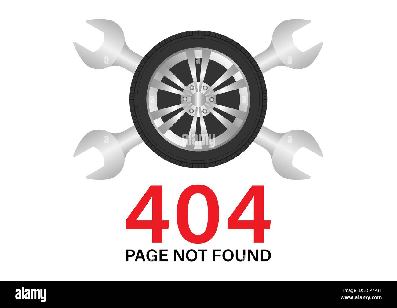 404 Error Page Not Found. Vector Illustration. Stock Vector