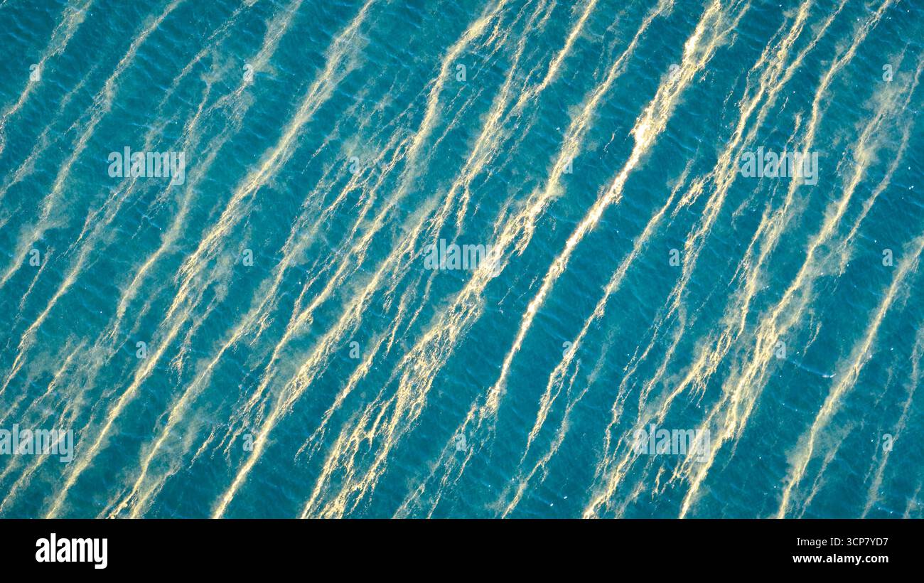 Sunlit Ripples Aerial Sunlit Ripples and Water Texture Top Down Stock Photo - Alamy