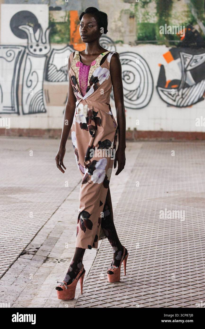 A model walks the runway at the Antonio Marras fashion show during the ...