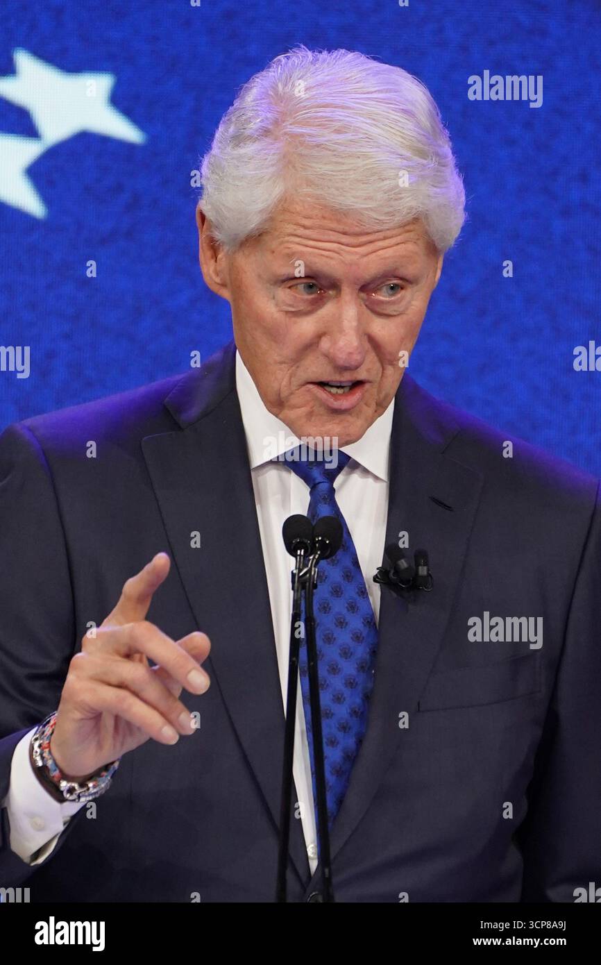 Bill Clinton on stage for Clinton Global Initiative 2025 Annual Meeting ...
