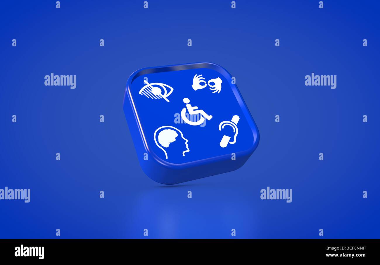 Disabled, Disability Signs, Icons are Visual Presentation Stock Photo ...