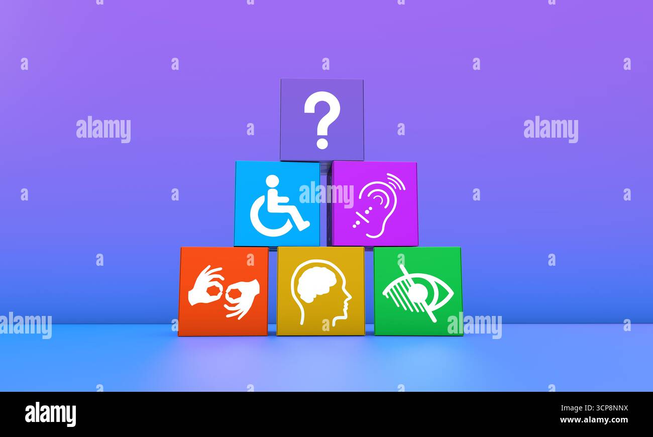 Disabled, Disability Signs, Icons are Visual Presentation Stock Photo ...