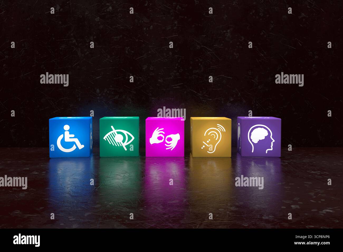 Disabled, Disability Signs, Icons are Visual Presentation Stock Photo ...