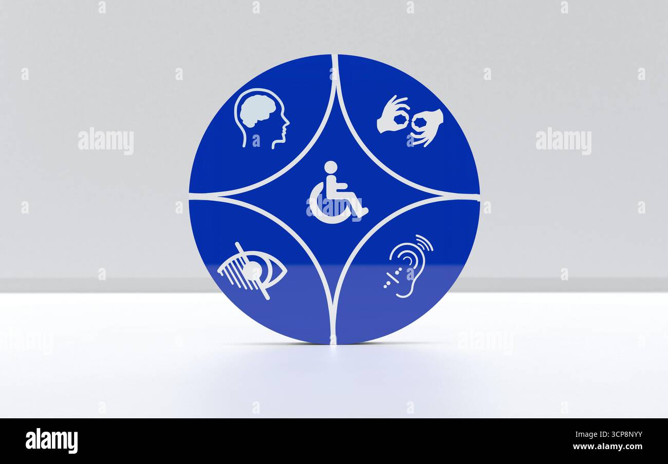 Disabled, Disability Signs, Icons are Visual Presentation Stock Photo ...