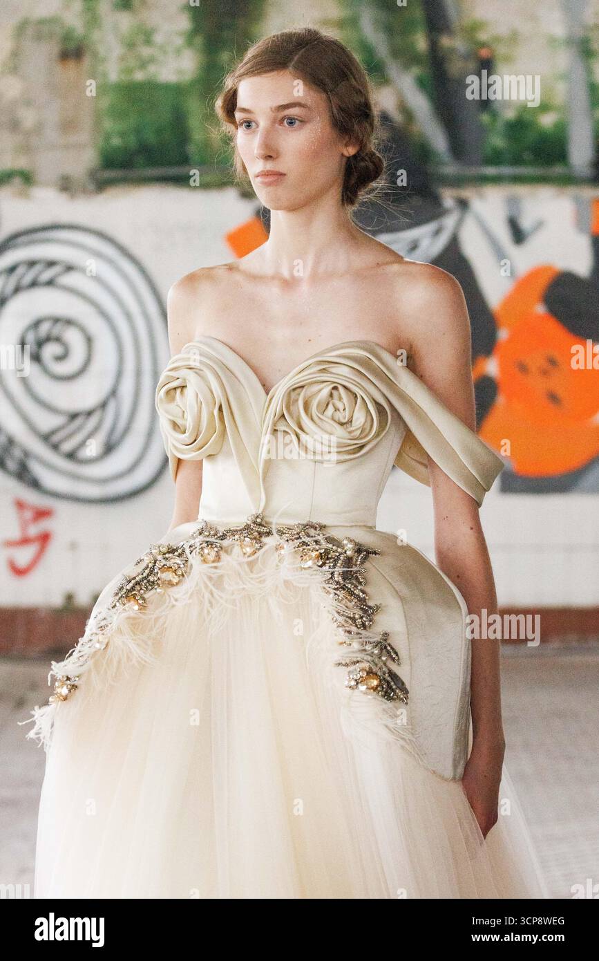 A model walks the runway at the Antonio Marras fashion show during the ...