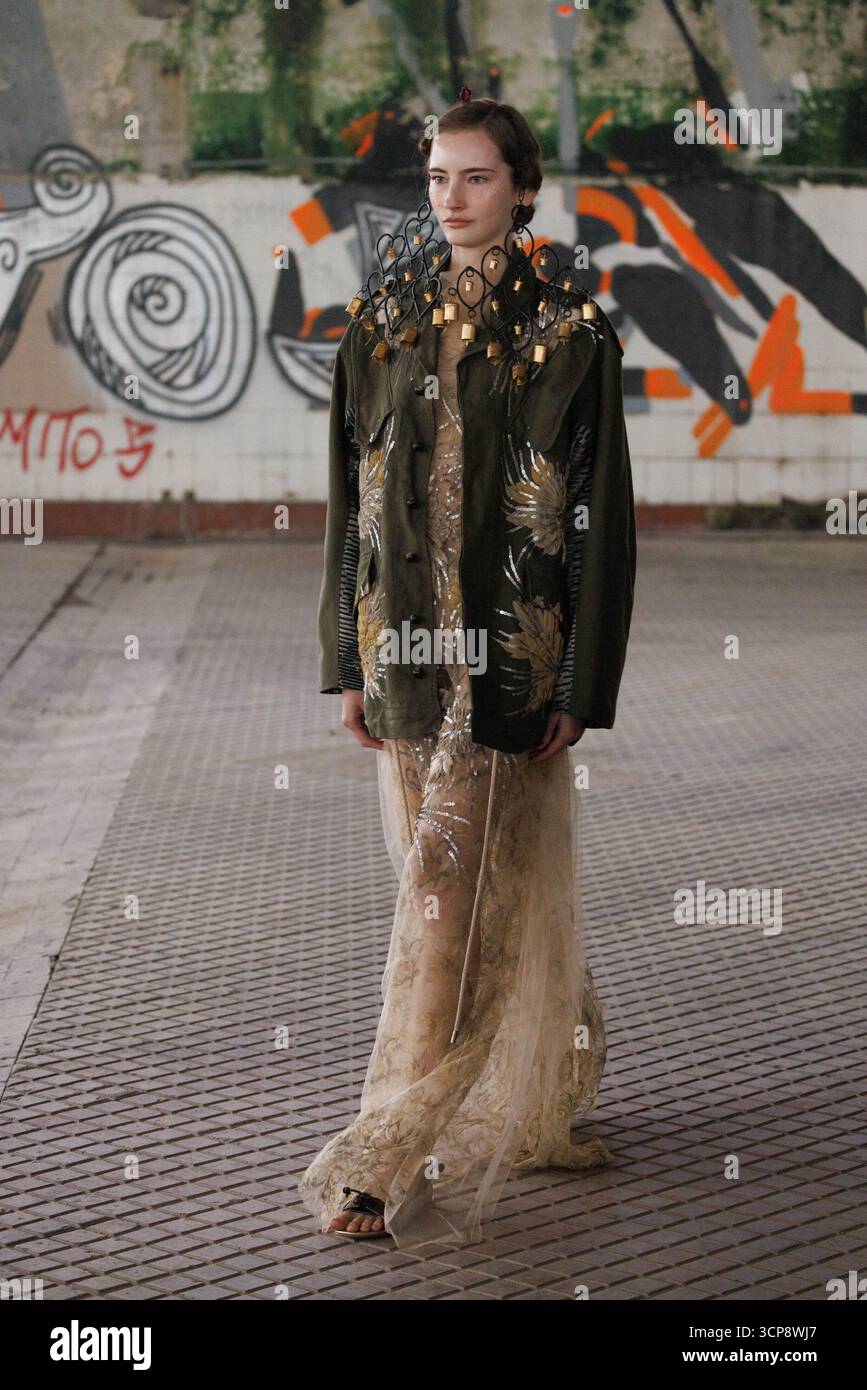 A model walks the runway at the Antonio Marras fashion show during the ...