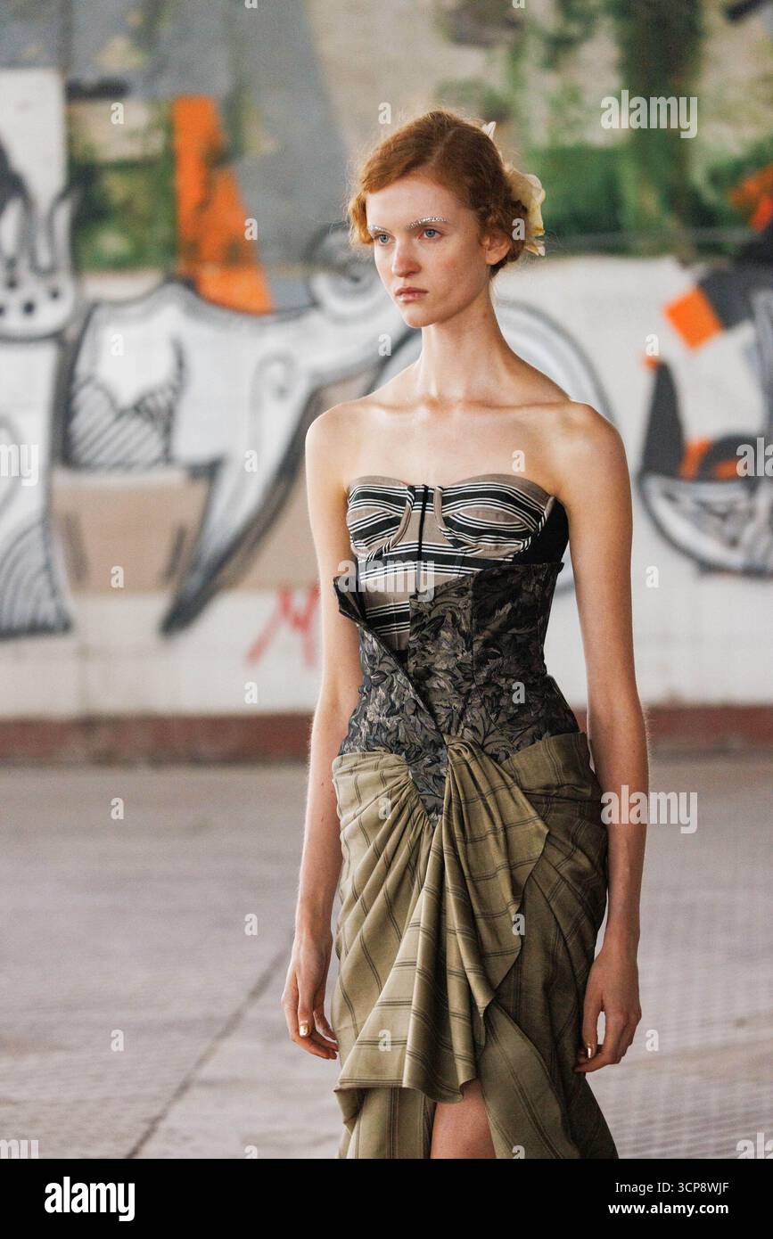 A model walks the runway at the Antonio Marras fashion show during the ...