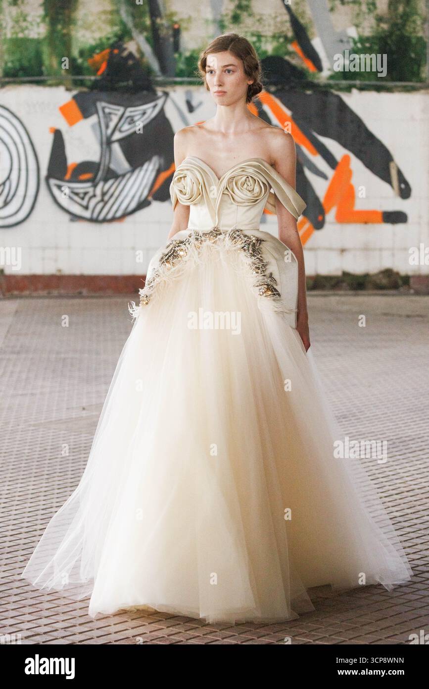 A model walks the runway at the Antonio Marras fashion show during the ...
