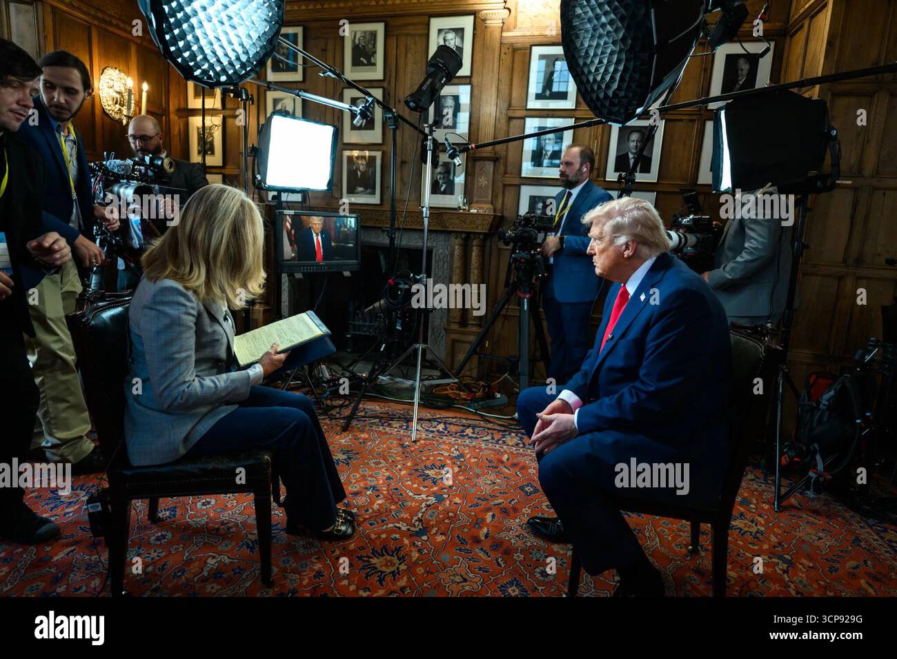 President Donald J. Trump participated in an interview with Fox News anchor Martha MacCallum at ...