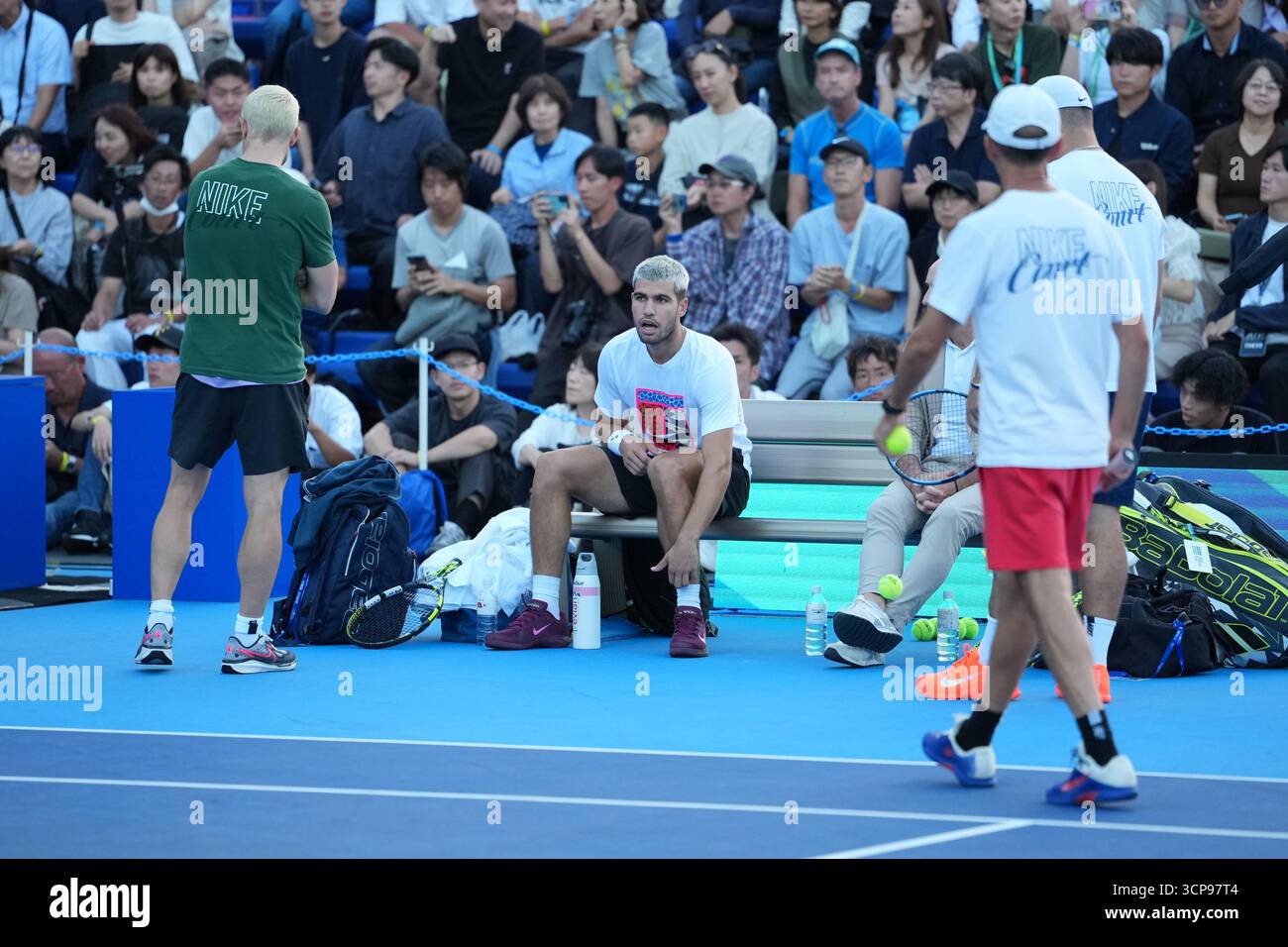 Tokyo, Japan. 24th September, 2025. Carlos Alcaraz and Taylor Fritz ...