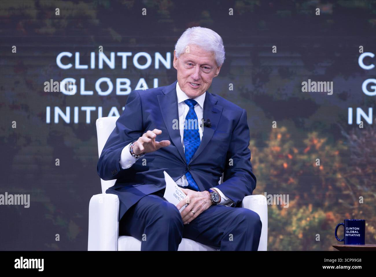 Former President Bill Clinton speaks onstage during the Clinton Global ...