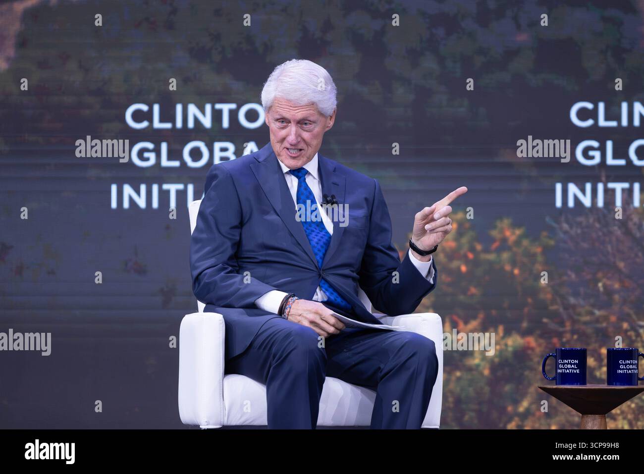 Former President Bill Clinton speaks onstage during the Clinton Global ...