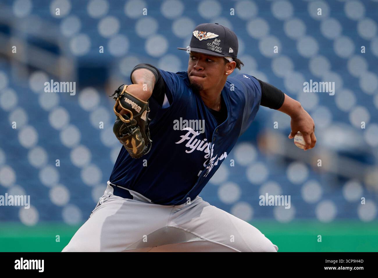 Angel Reyes Pitcher Lakeland Flying Tigers pitcher Gabriel Reyes (37) during an MiLB ...