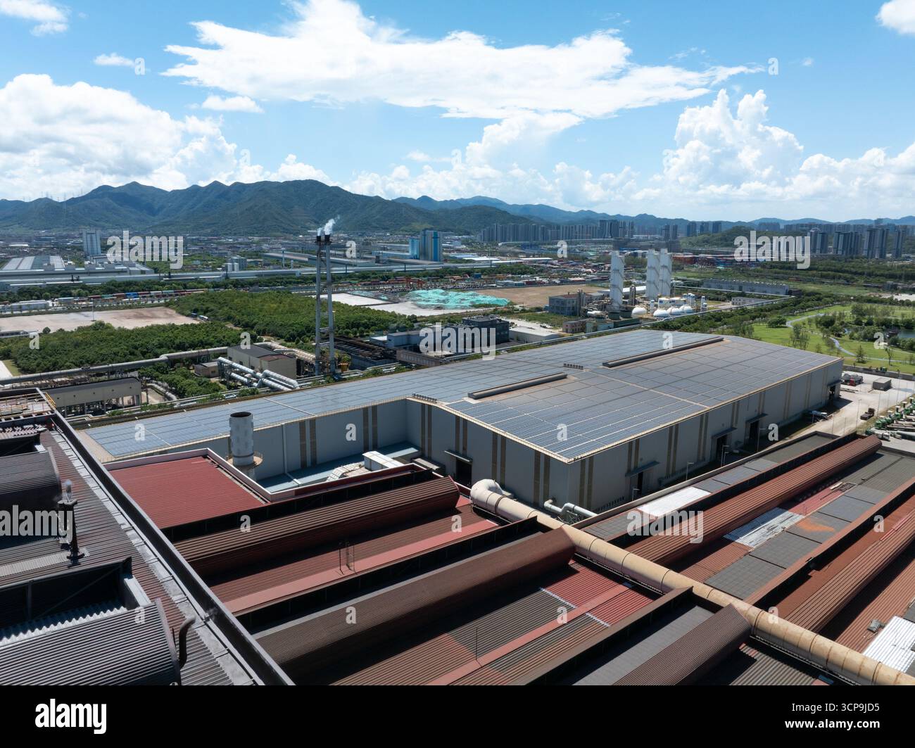 aerial view of a steel factory Stock Photo - Alamy