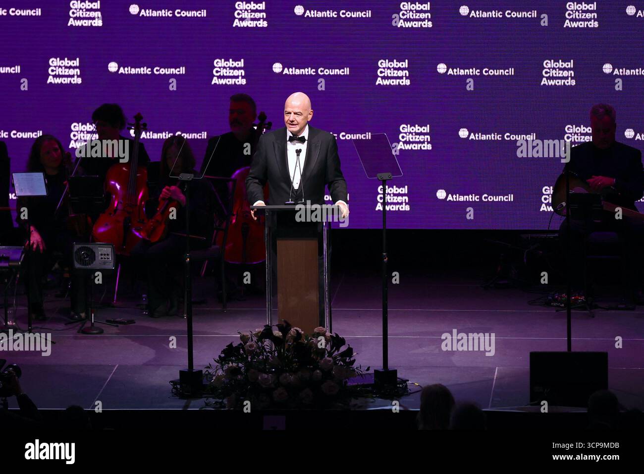 FIFA President Gianni Infantino speaks at the Atlantic Council Global
