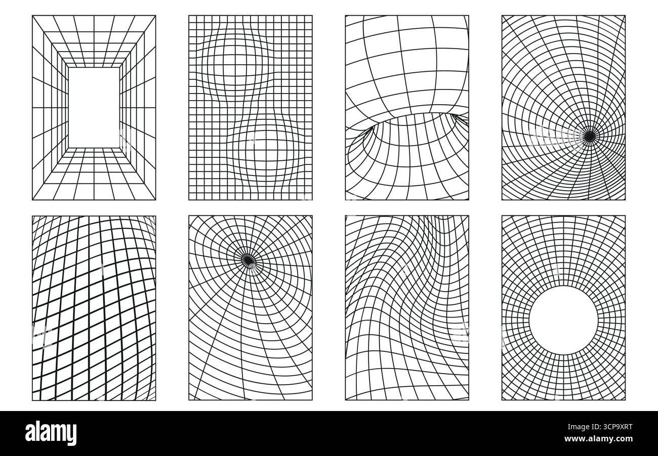 Grid Patterns 50 Bit Grid patterns techno aesthetic Stock Vector Images - Alamy