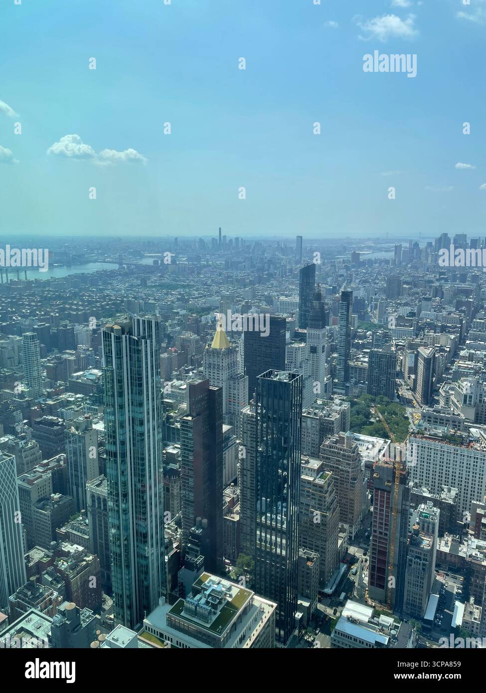 Skyline view across New York city - Smartphone Captured Stock Image