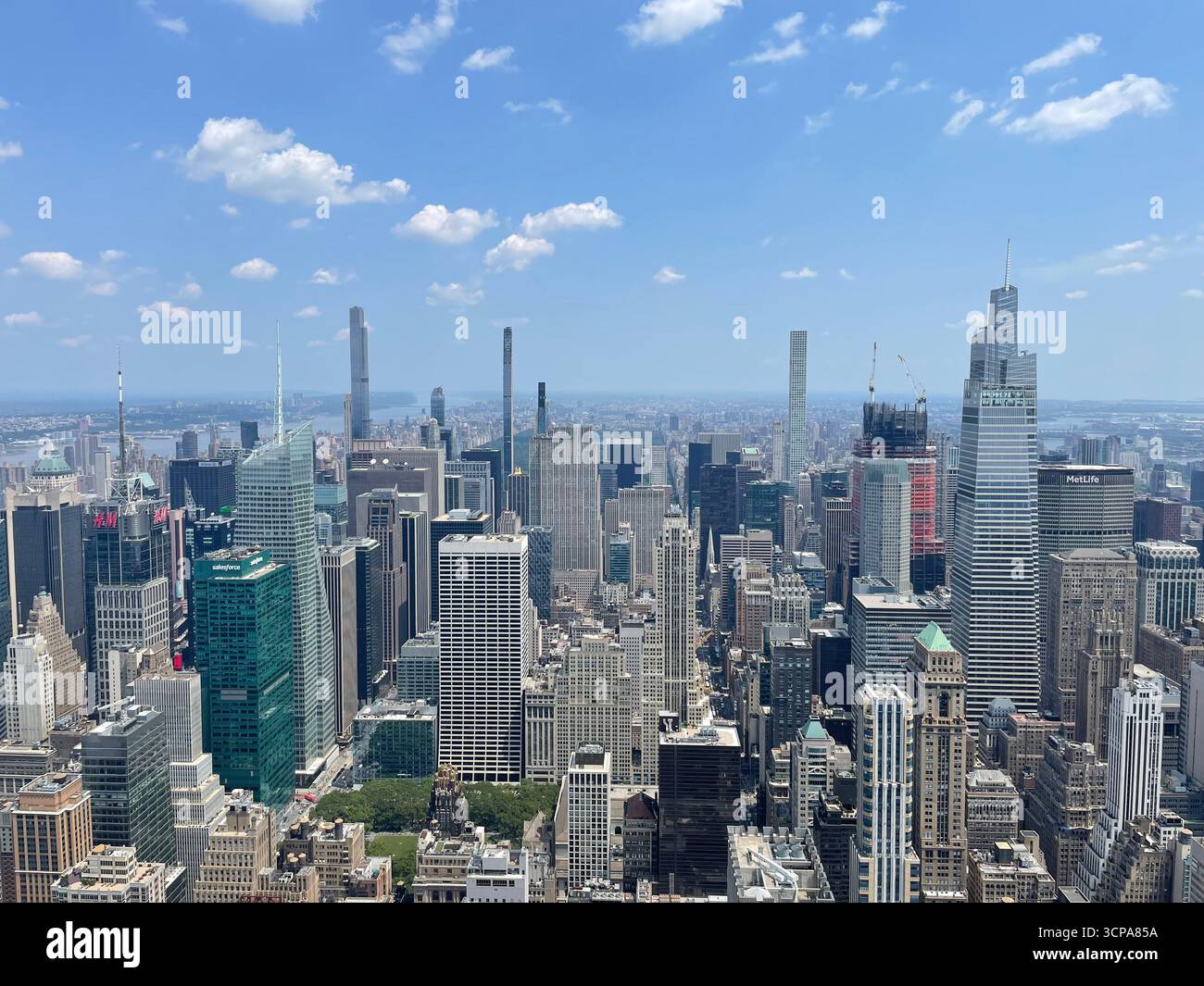 Skyline view across New York city - Smartphone Captured Stock Image