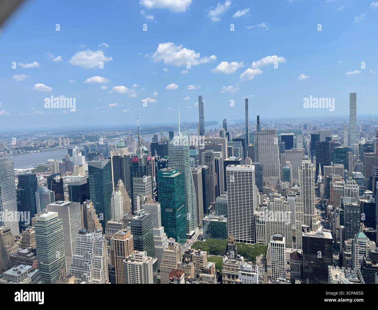 Skyline view across New York city - Smartphone Captured Stock Image