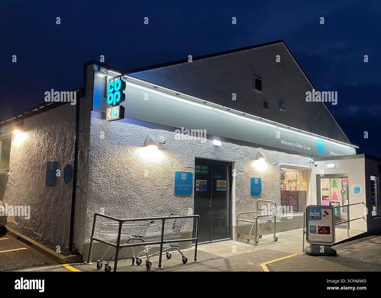 newly refurbished convenience store on a Scottish island - Smartphone Captured Stock Image