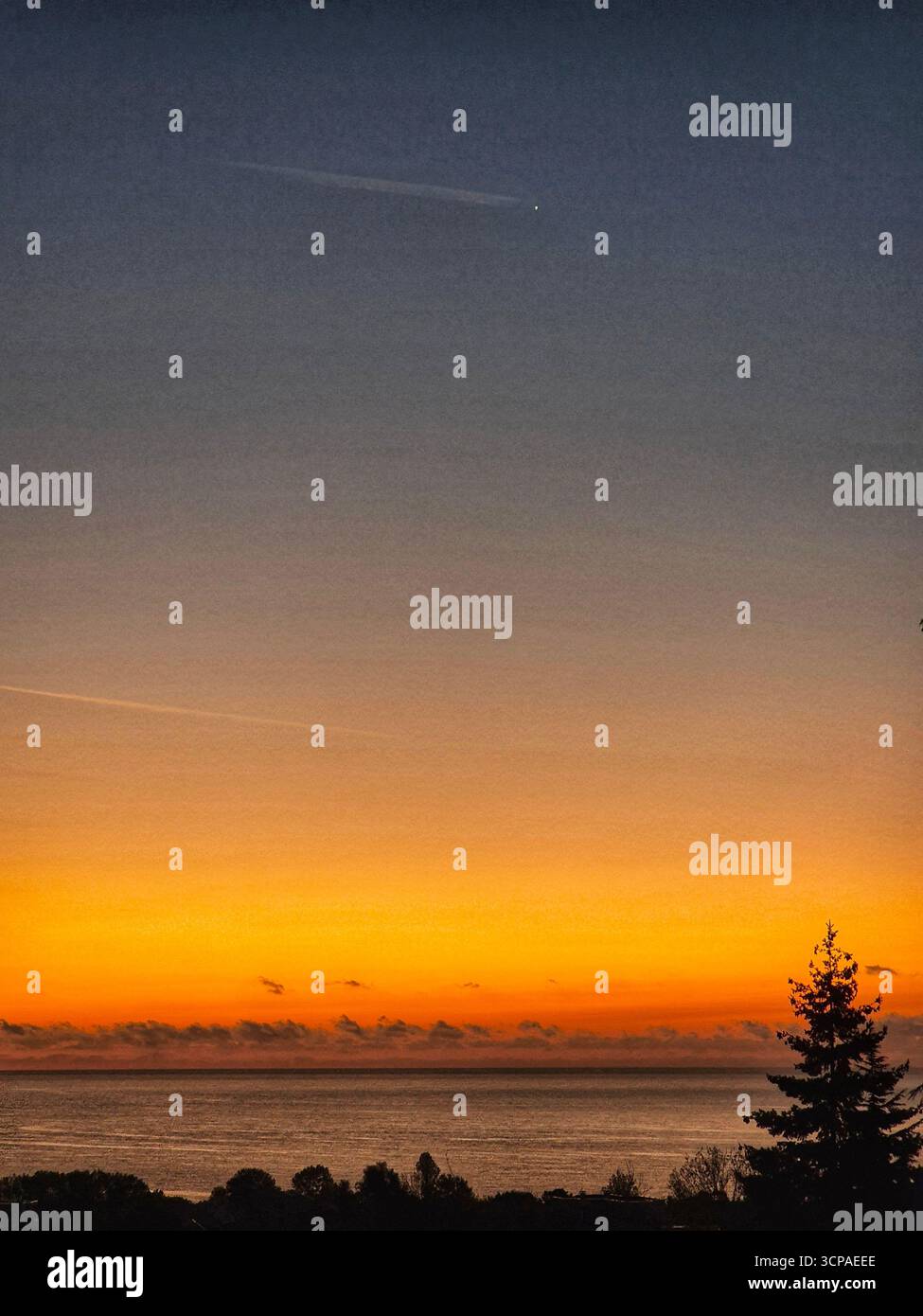 Beautiful sunrise over the sea. Sunset over the sea. Beautiful landscape. picturesque view of outdoor scene. - Smartphone Captured Stock Image