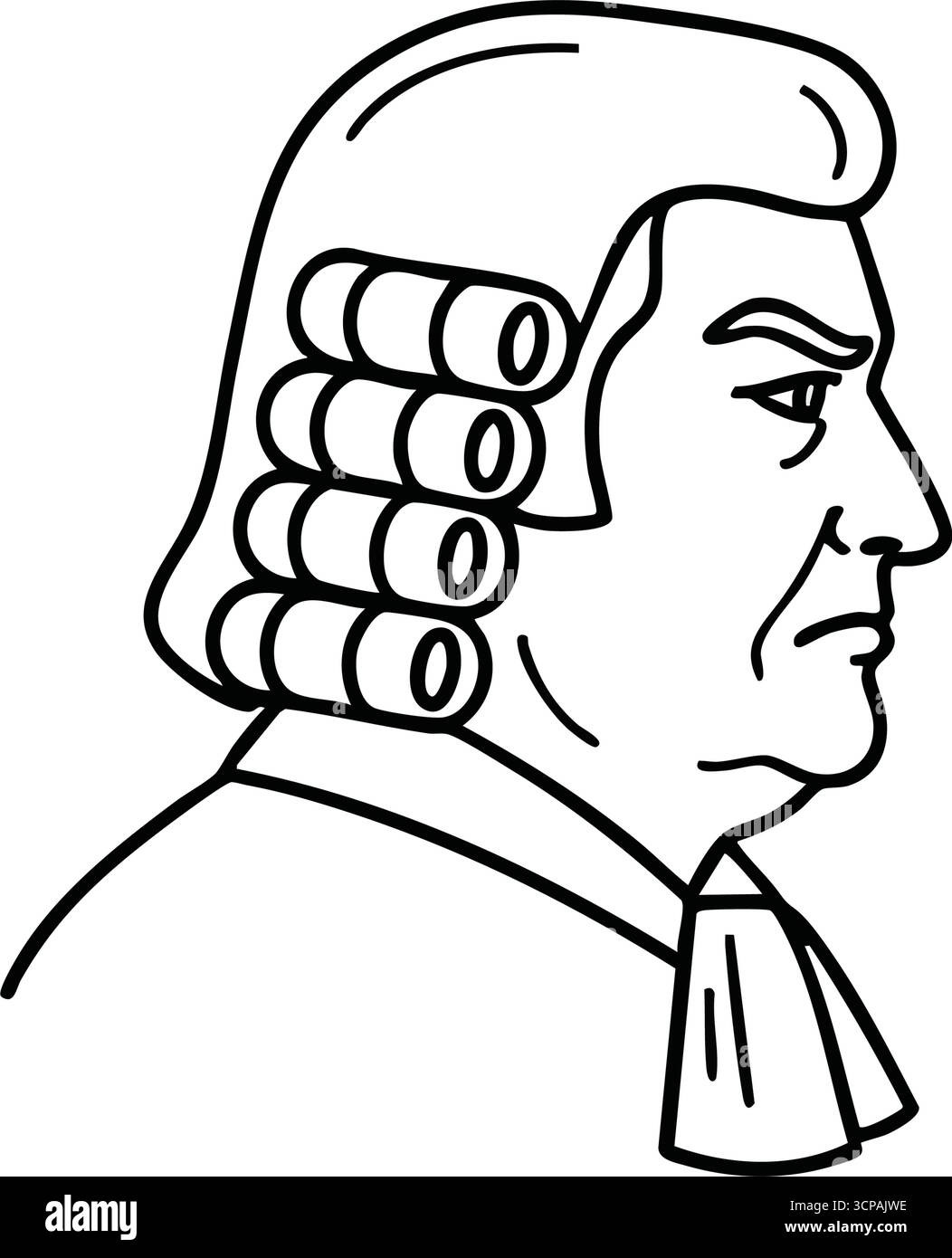Law icon lawyer wig Stock Vector Images - Alamy