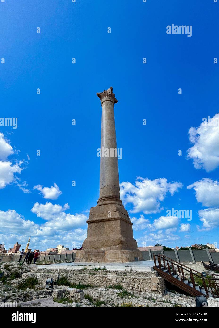 Alexandria, Egypt - Feb 13, 2025: Granite Roman triumphal column known ...