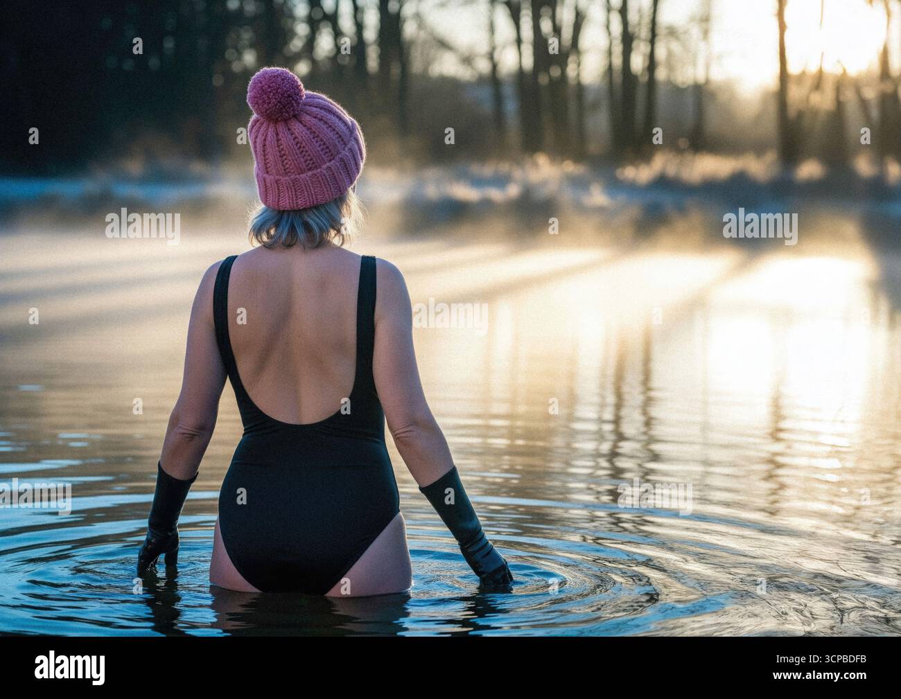 Mature woman swimming costume hi-res stock photography and images - Alamy