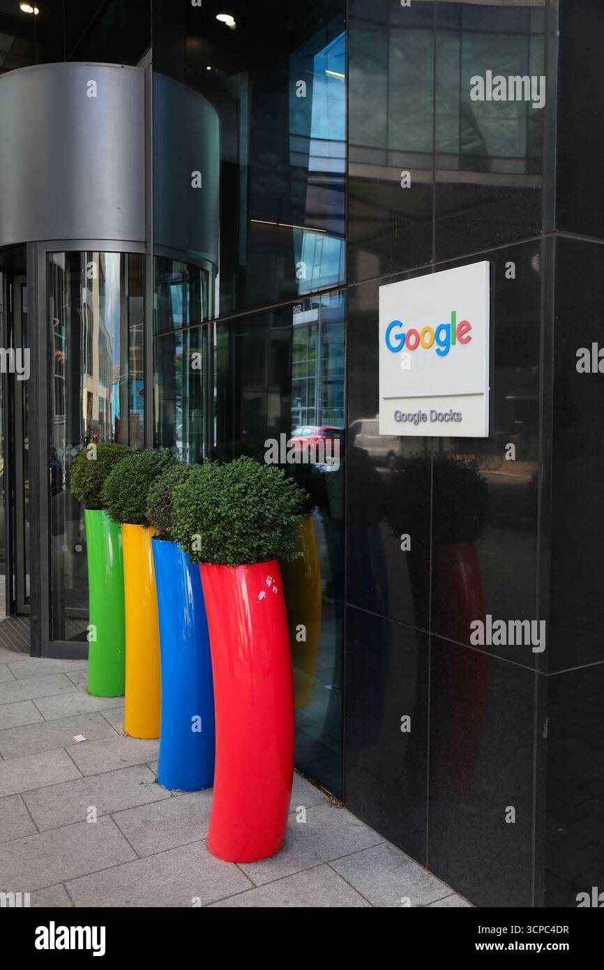 DUBLIN, IRELAND - JULY 7, 2024: Google offices in Southside district in Dublin, Ireland. Dublin is home to Google's European headquarters. Stock Photo