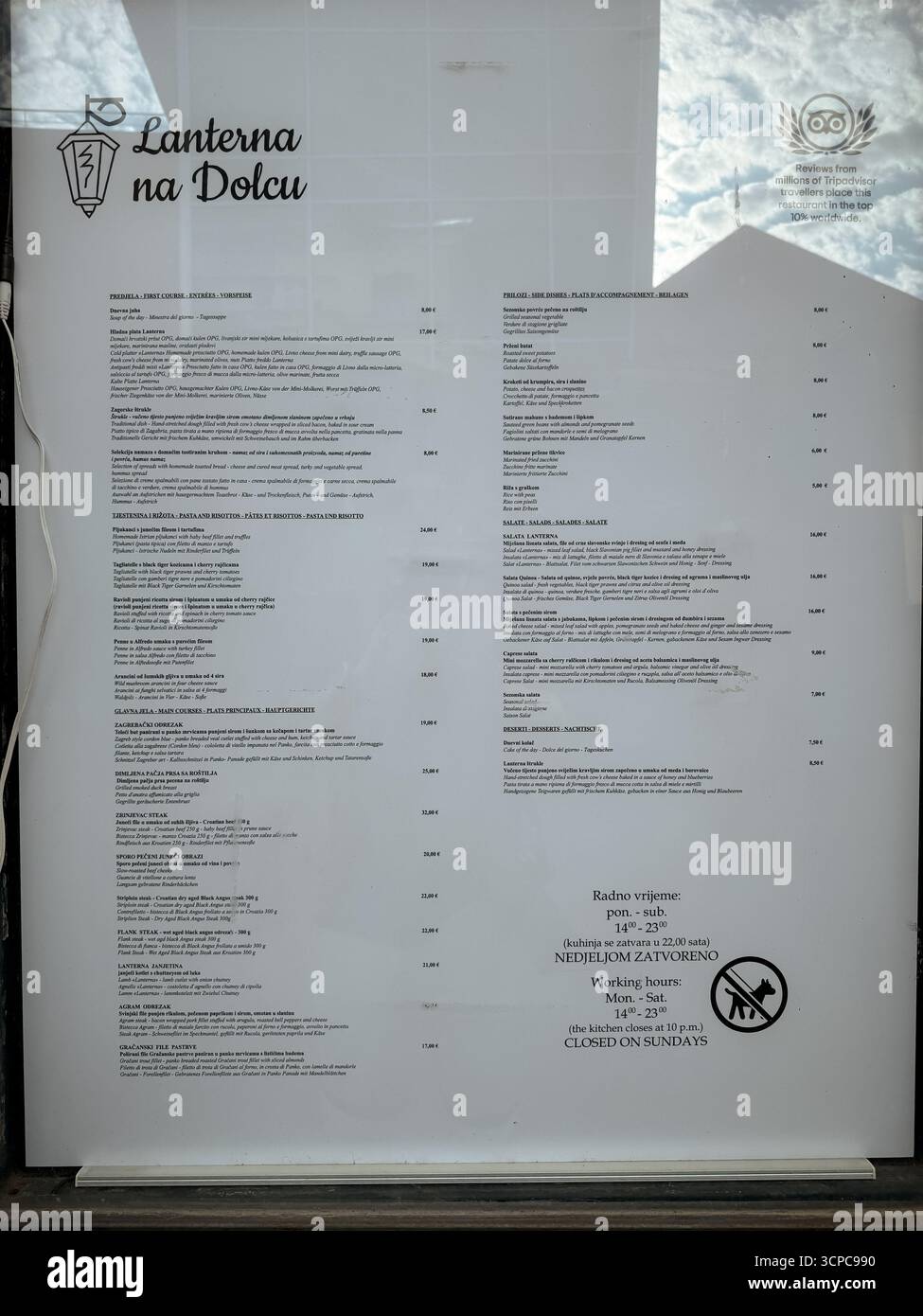 Local menu hi-res stock photography and images - Alamy