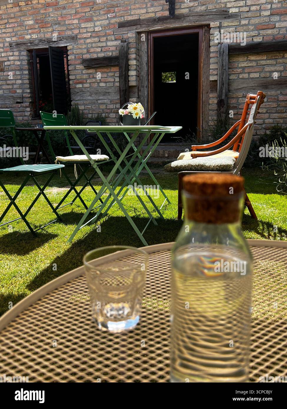 Outdoor chill at cute bar in Serbia - Smartphone Captured Stock Image