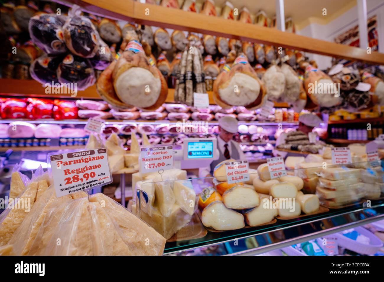 Cheese meats delicatessen shop hi-res stock photography and images - Alamy, image size:1300x956