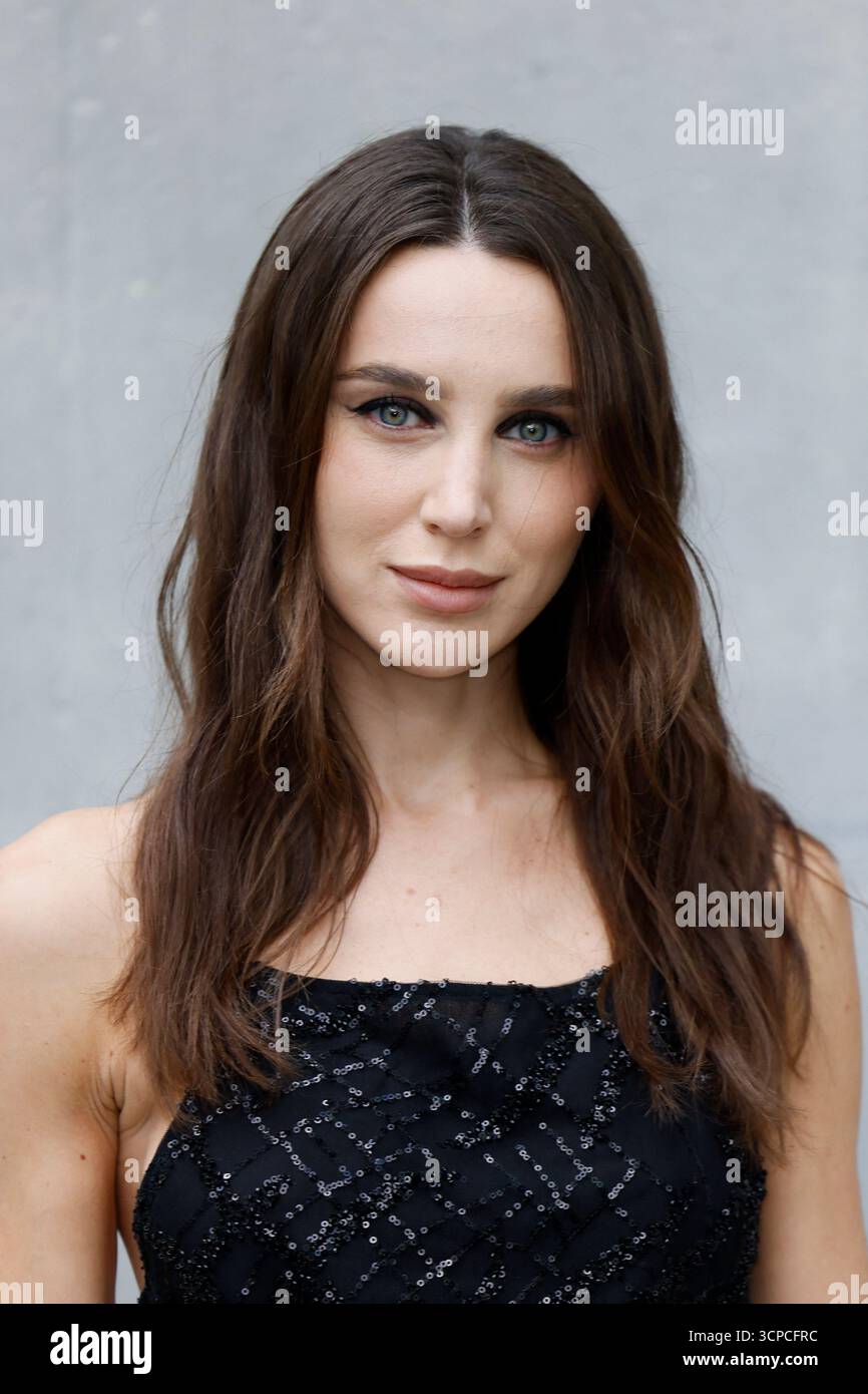 Heloise Agostinelli attend the Emporio Armani fashion show during Milan ...