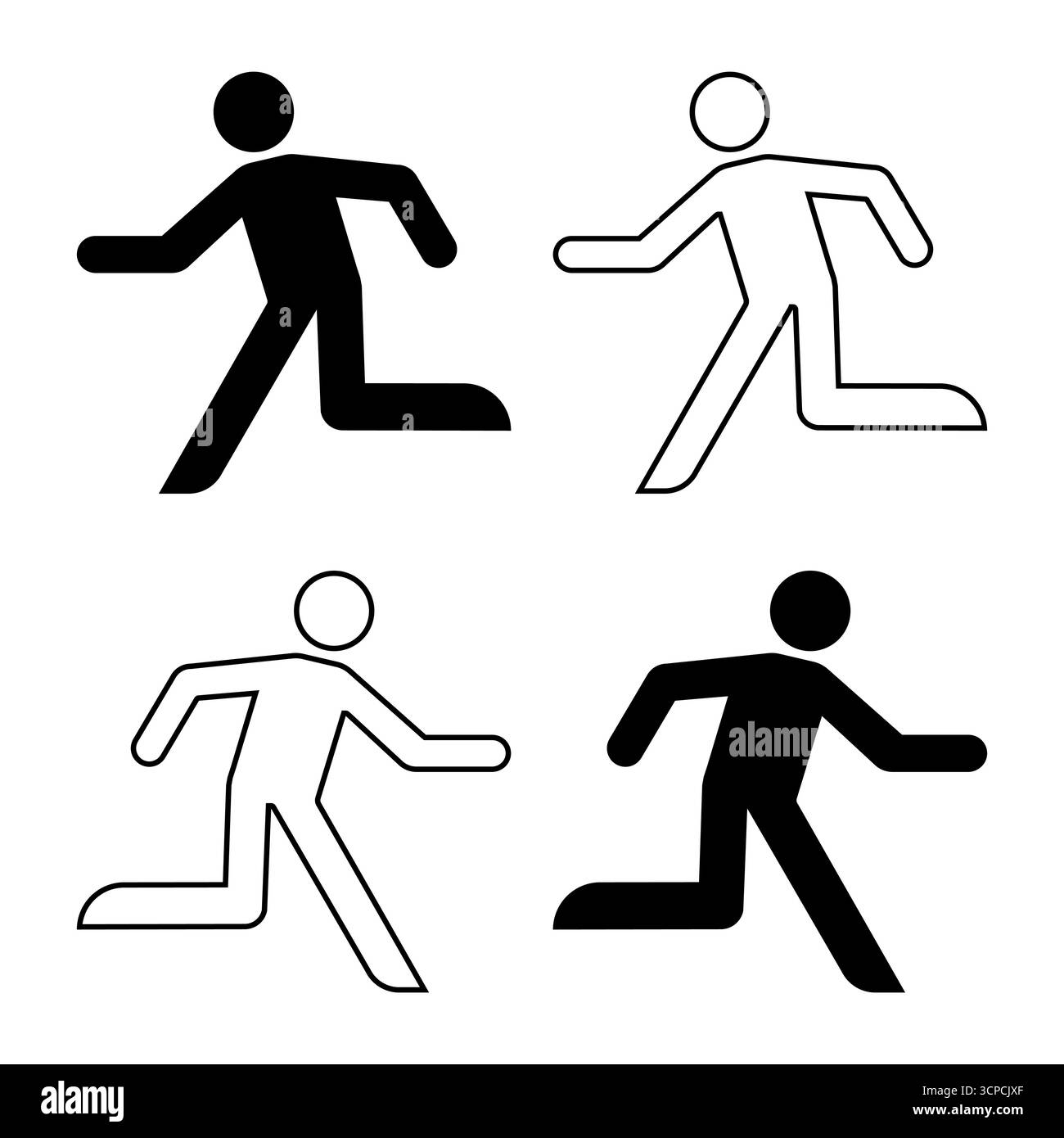 Running Man Icon Symbol. Emergency Exit Sign. Vector Illustration ...