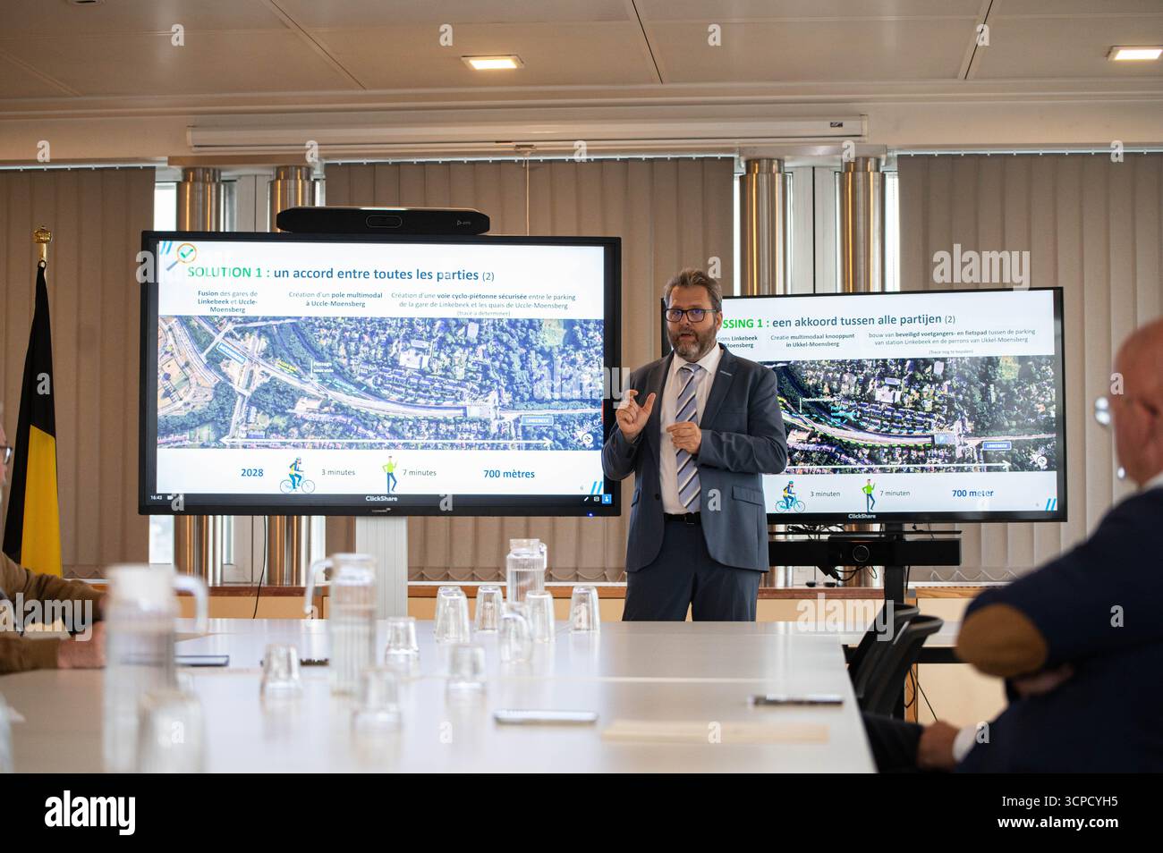 Infrabel CEO Benoit Gilson pictured during a press conference to ...