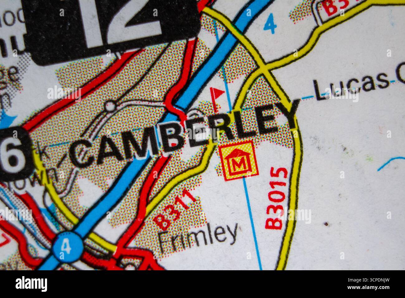 Camberley map hi-res stock photography and images - Alamy