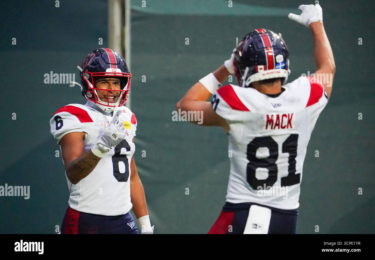 Montreal Alouettes receiver Tyson Philpot (6) celebrates with Montreal ...