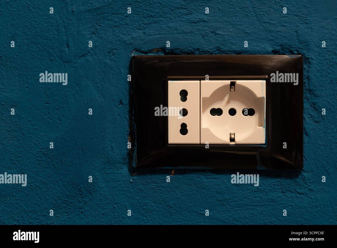 European standard double electrical outlet Stock Photo