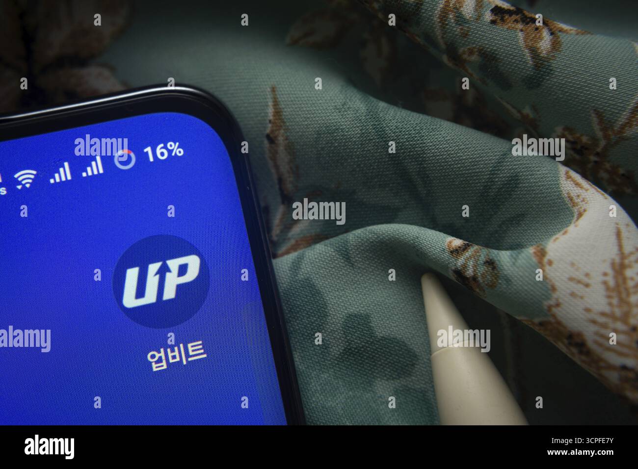 Dhaka, Bangladesh- 07 May 2025: Upbit app icon is seen on smartphone ...