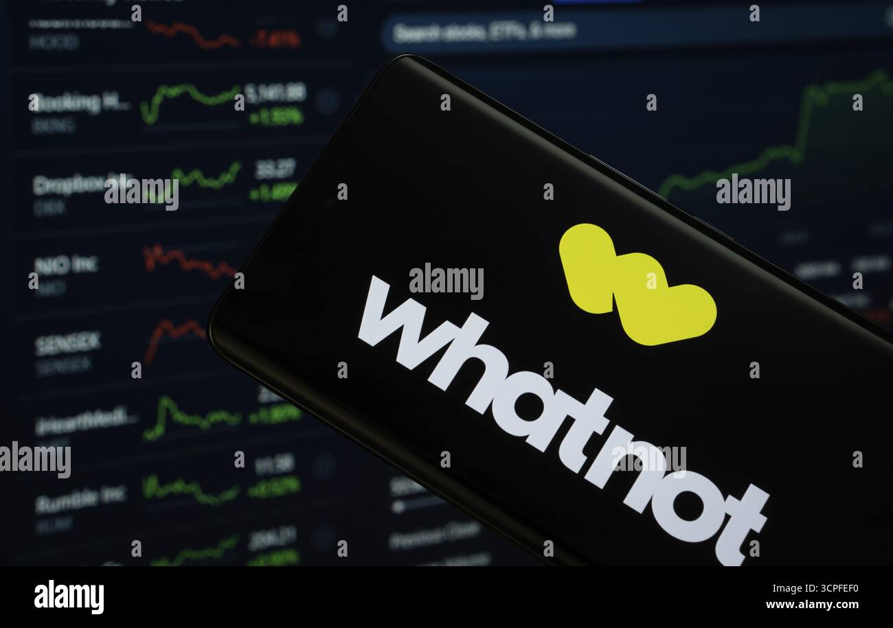 Whatnot Screen Dhaka, Bangladesh- 17 Sep 2025: Whatnot logo is displayed on a ...