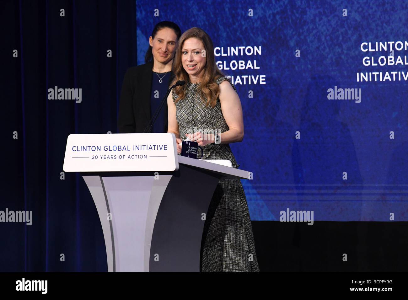 Chelsea Clinton onstage at the Clinton Global Initiative 2025 Annual ...