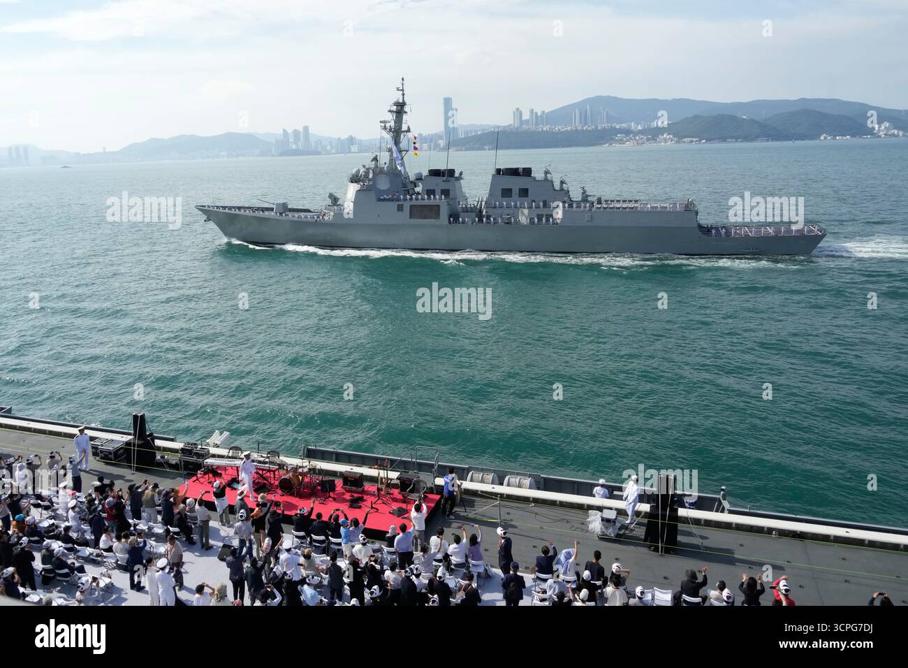 South Korean navy's destroyer Sejong the Great attends a naval fleet ...
