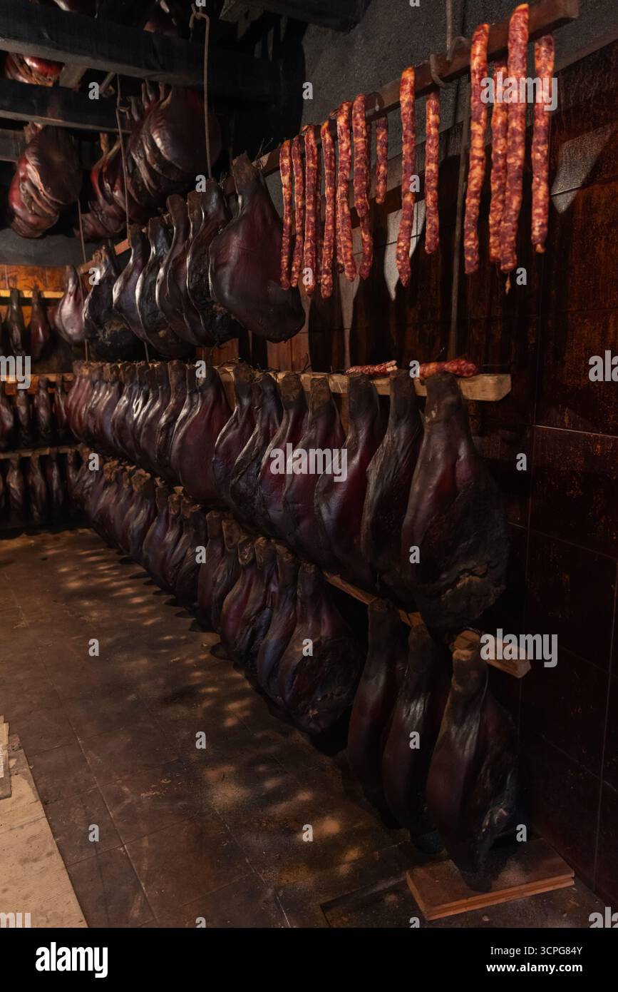 Hams Boiling Racks Salt chamber meat hi-res stock photography and images - Alamy