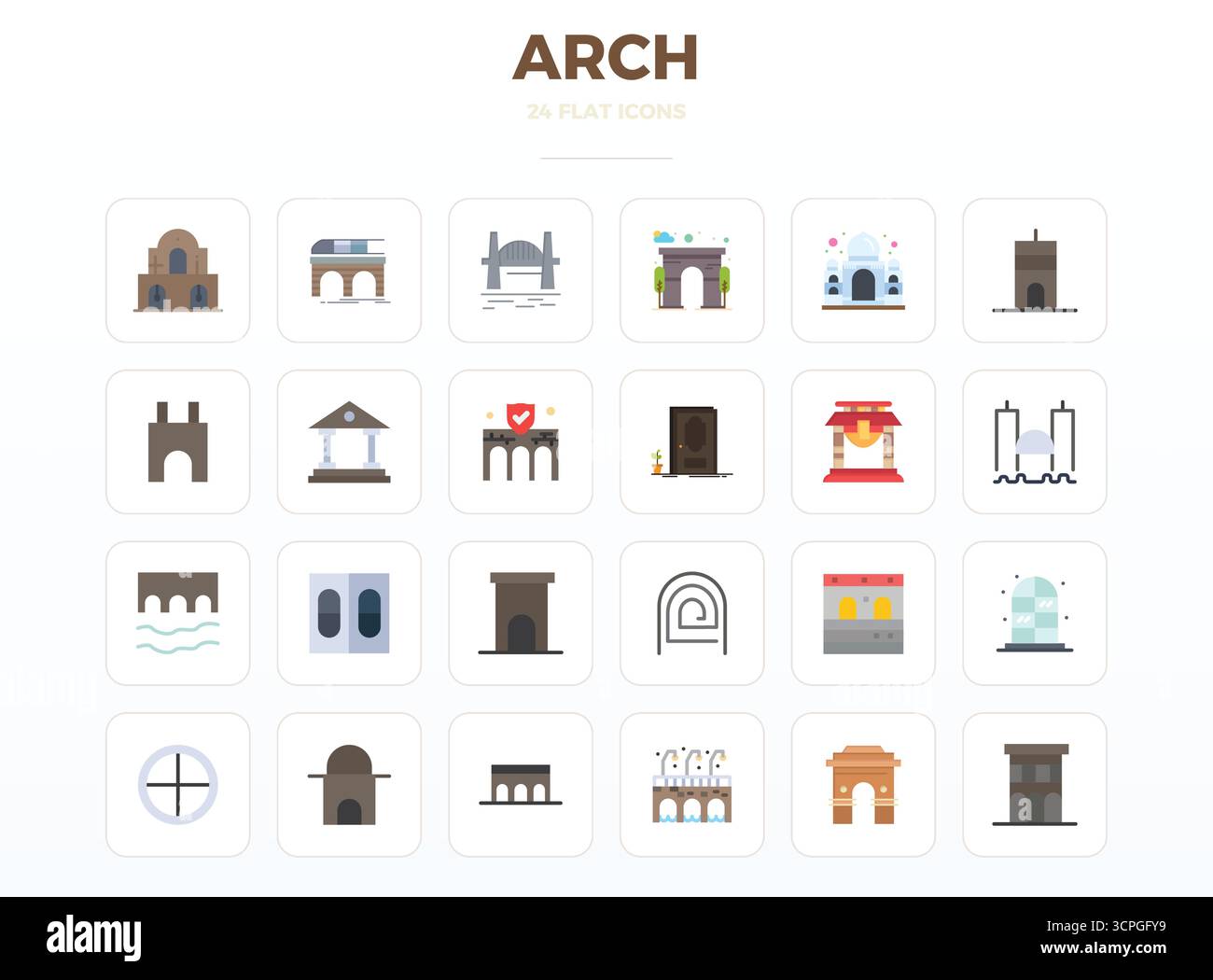 Innovative pack of 24 vector icons themed around Arch, showcasing ...