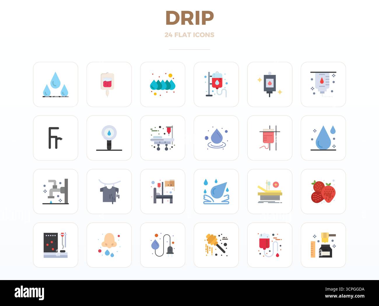 Unlock 24 Minimal Flat PIXEL perfect vector icons inspired by Drip ...