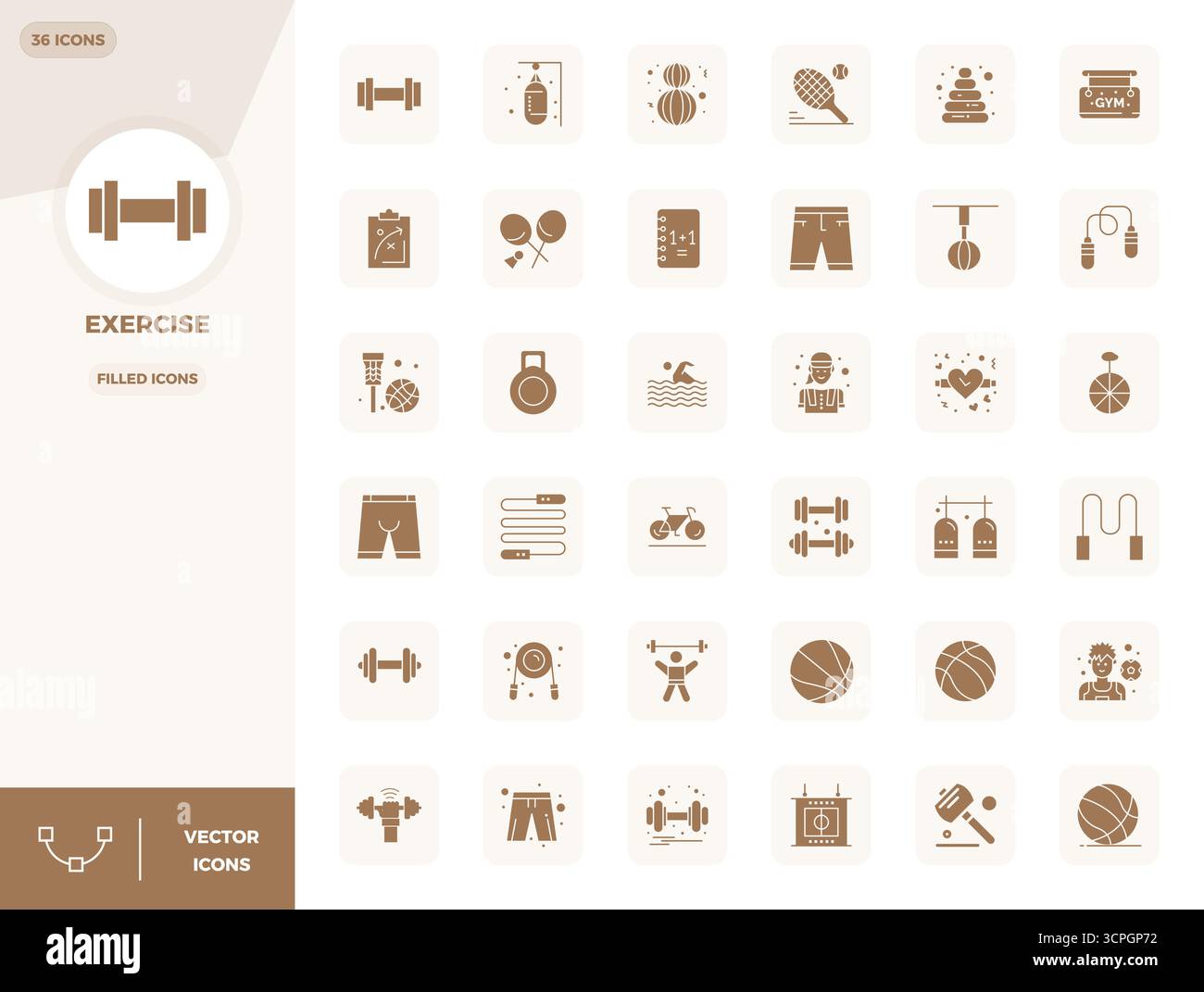 Unlock 36 Filled PIXEL perfect vector icons inspired by Exercise ...
